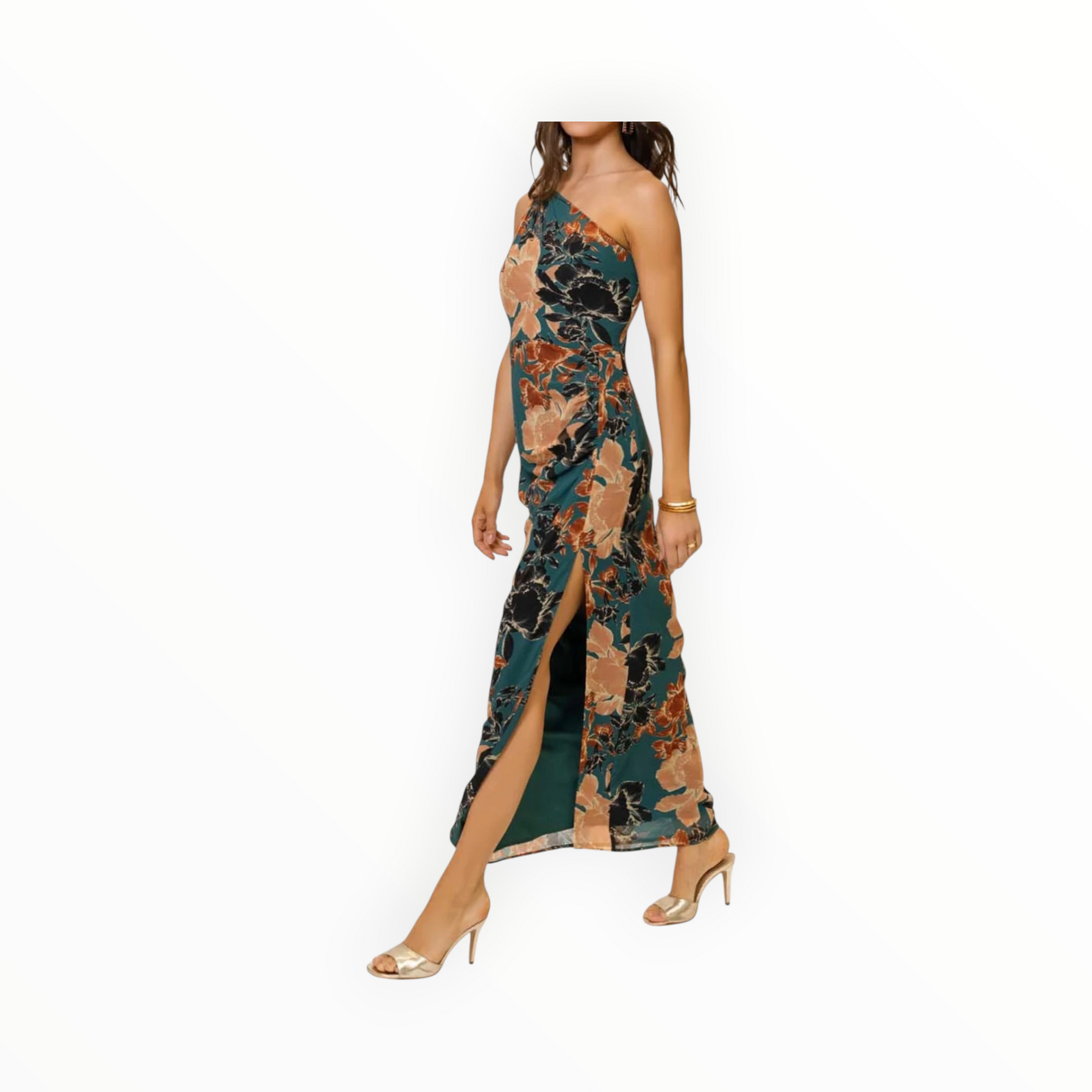 Hutch Siona Dress - Teal/Multi Inverted Sketch Floral