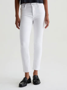 AG Jeans Mari Crop Mid Rise Slim Straight - Gallery White