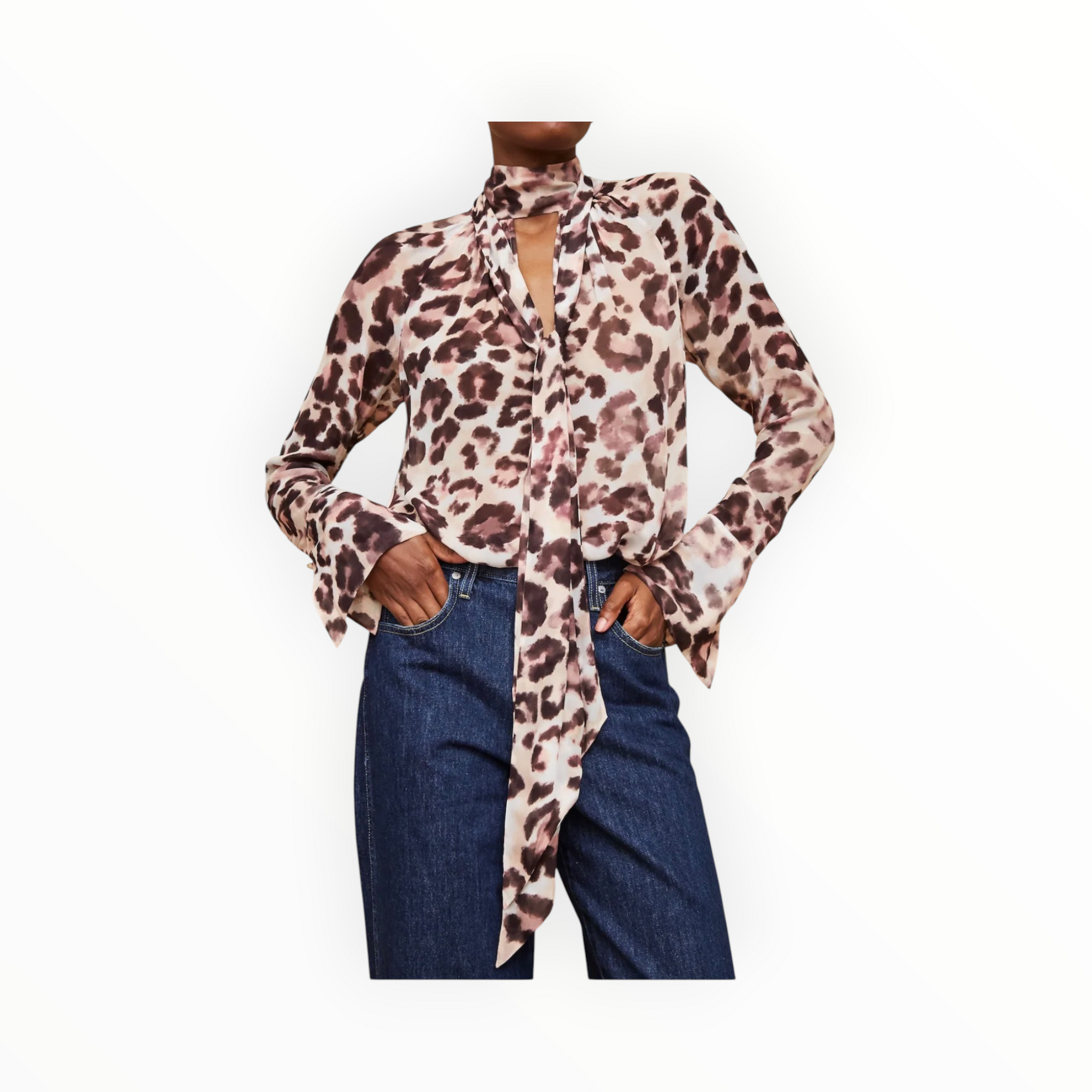 Cara Cara Sundance Top - Abstract Cheetah Ivory