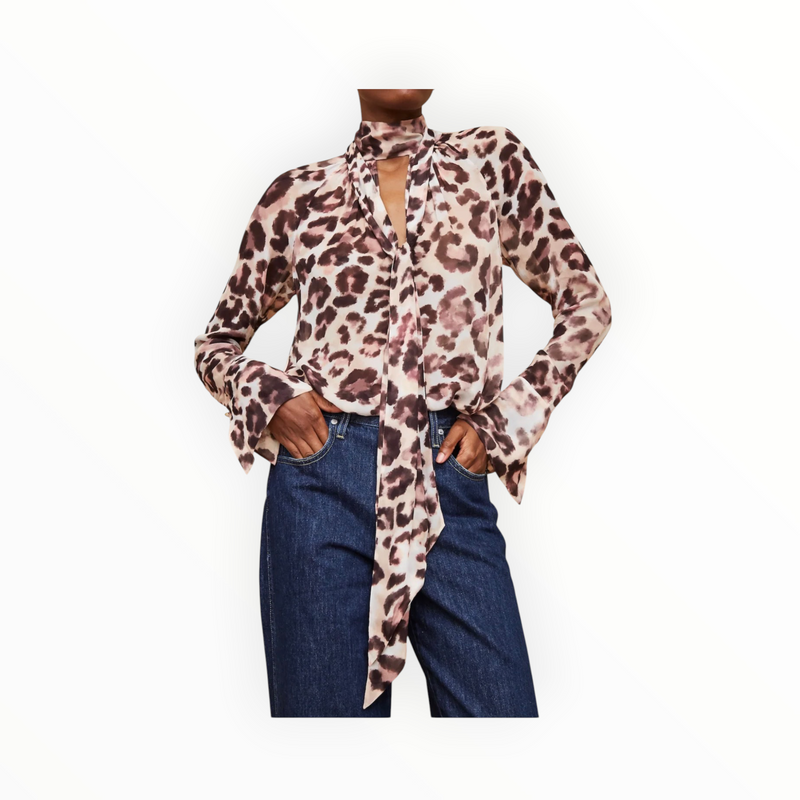 Cara Cara Sundance Top - Abstract Cheetah Ivory