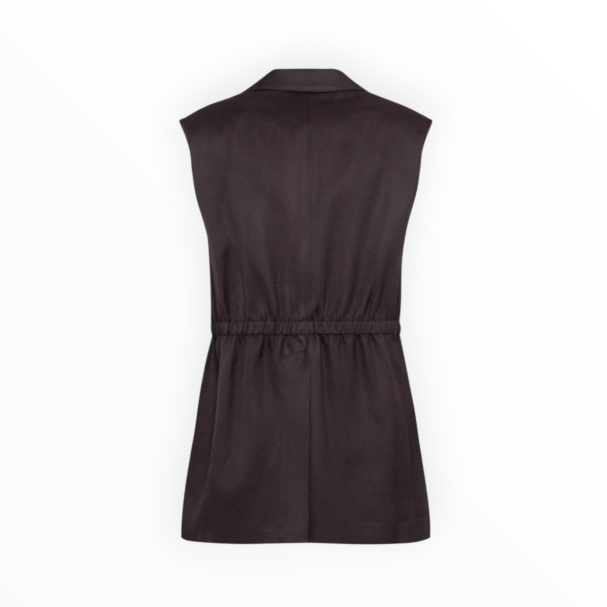 TELA Single-Breasted Vest - Plum