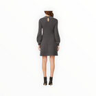 Shoshanna Charity Faux Pearl-Trim Dress - Heather Grey