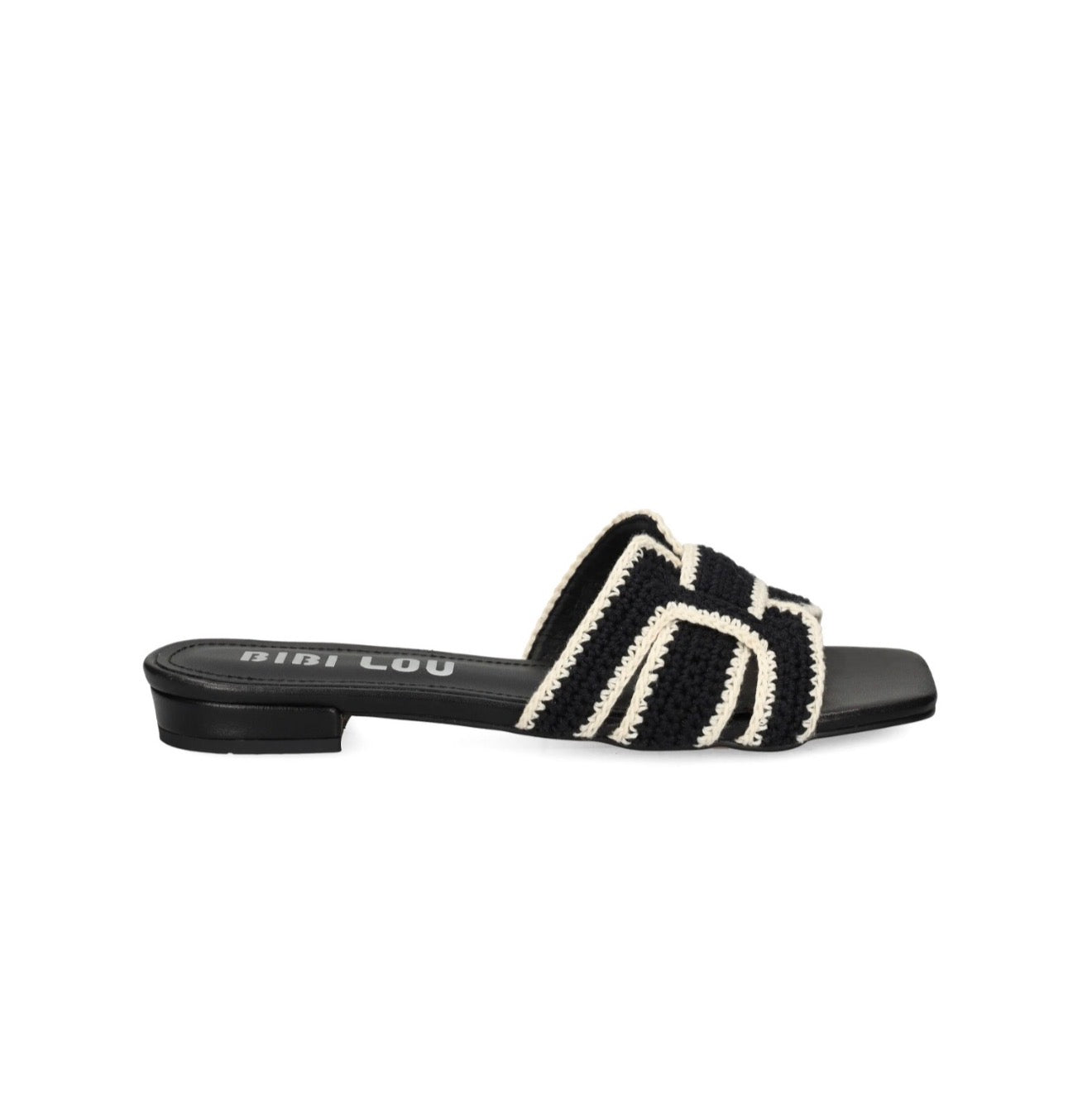 Bibi Lou Holly Crochet Sandal - Black/White