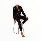 APRICOT Sequin Bomber Jacket - Black
