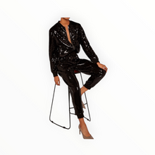 APRICOT Sequin Bomber Jacket - Black