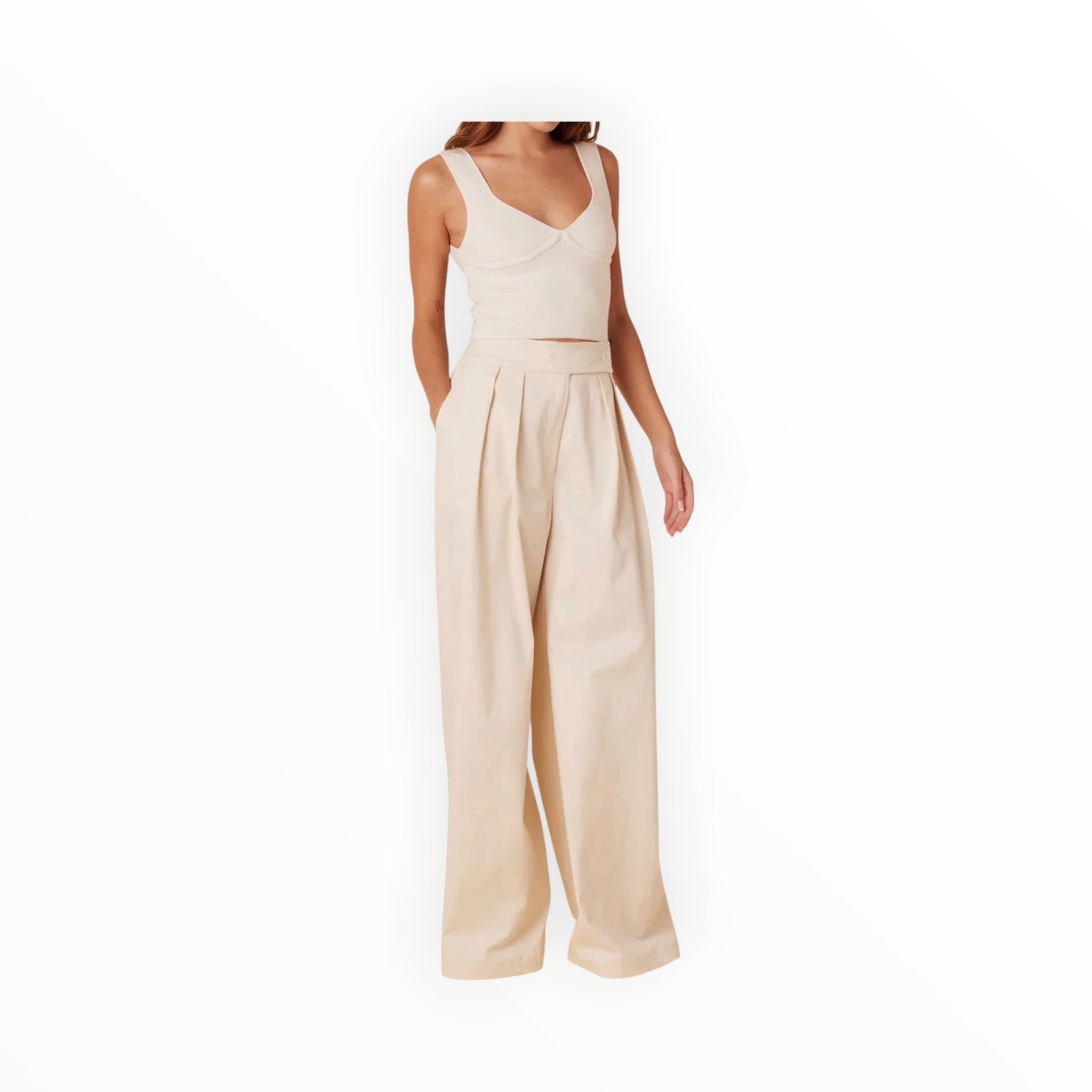 SABLYN Brooklyn Twill Pant - Gardenia