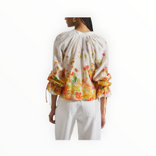 Derek Lam 10 Crosby Milon Blouse - White/Papaya