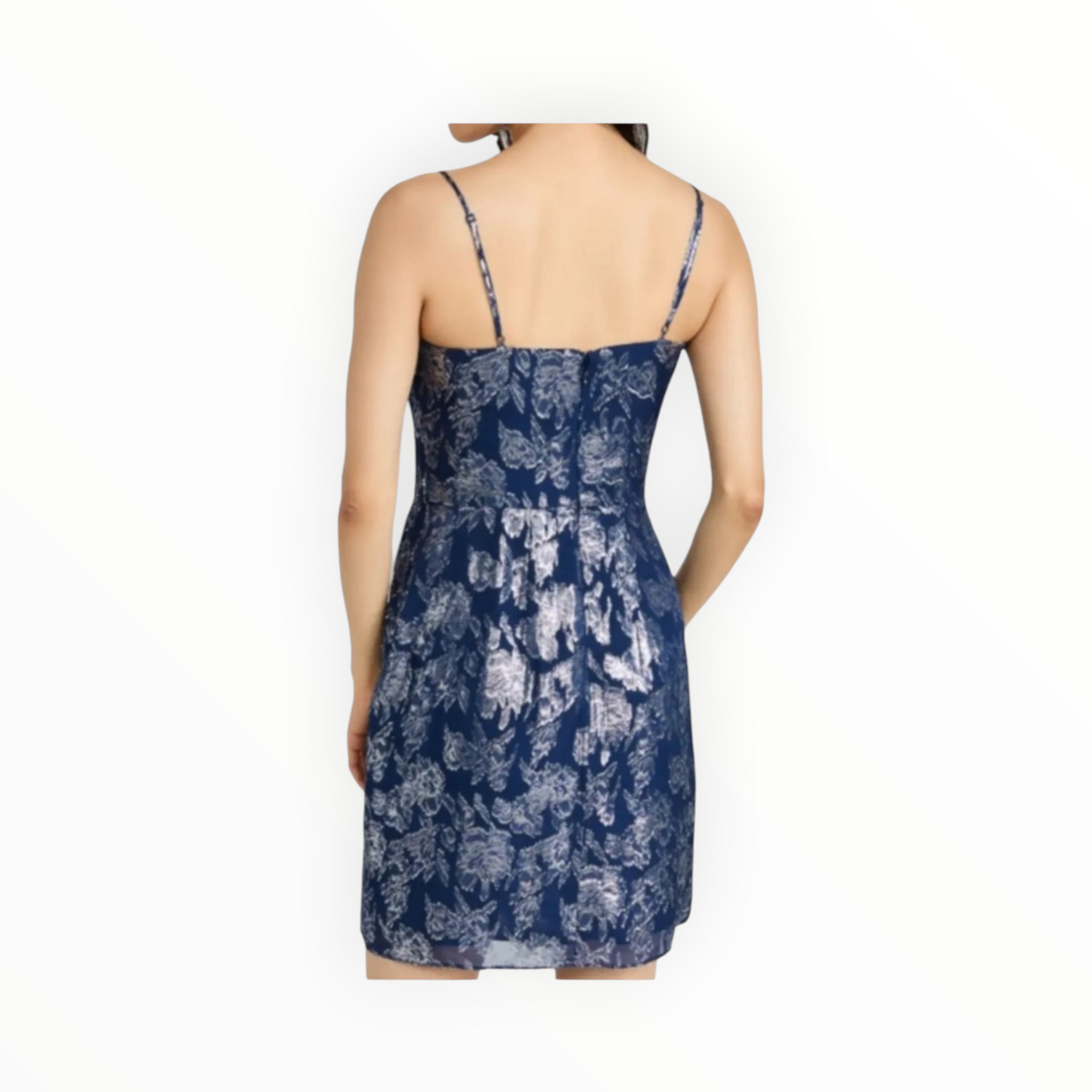 Shoshanna Midnight Camille Dress - Navy/Silver