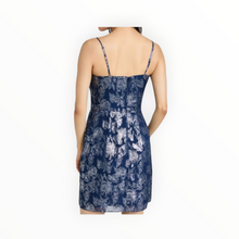 Shoshanna Midnight Camille Dress - Navy/Silver