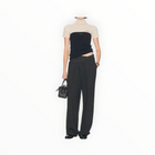 R13 Triple Pleat Crossover Trouser - Charcoal