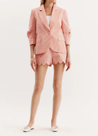 tyler böe Kennedy Seersucker Scallop Shorts - Tiger Lily