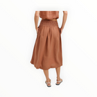 Bella Dahl Smocked Waist Gathered Skirt - Coastal Brown