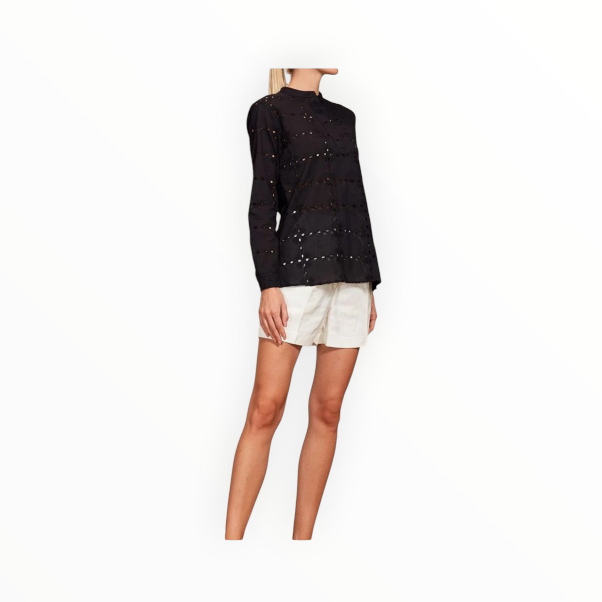 0039 ITALY Juliet Blouse - Black