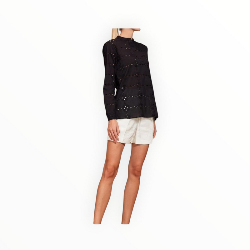 0039 ITALY Juliet Blouse - Black
