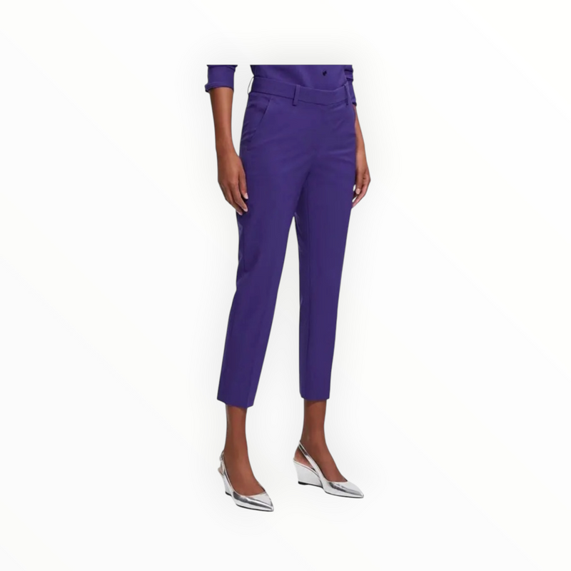 Theory Treeca Cropped Wool Pants - Blue Iris