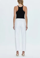Pistola Lexi Mid Rise Bowed Straight Jean - Luxe Vintage White