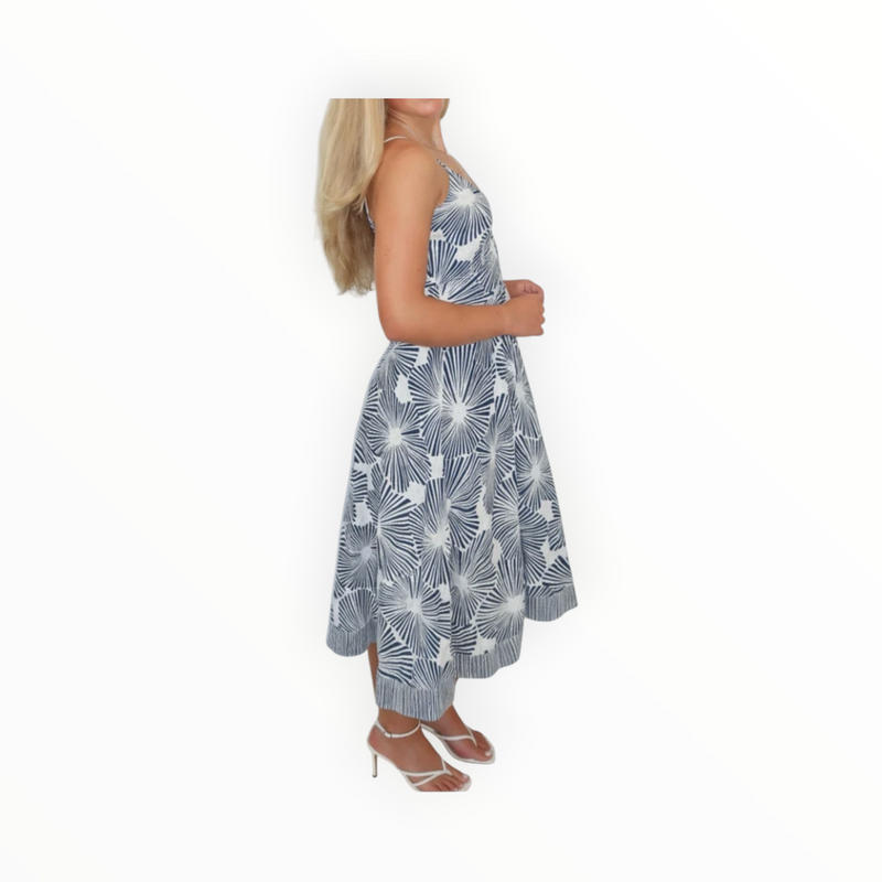 NIBI MTK Isabella Midi Dress - Blue Nova