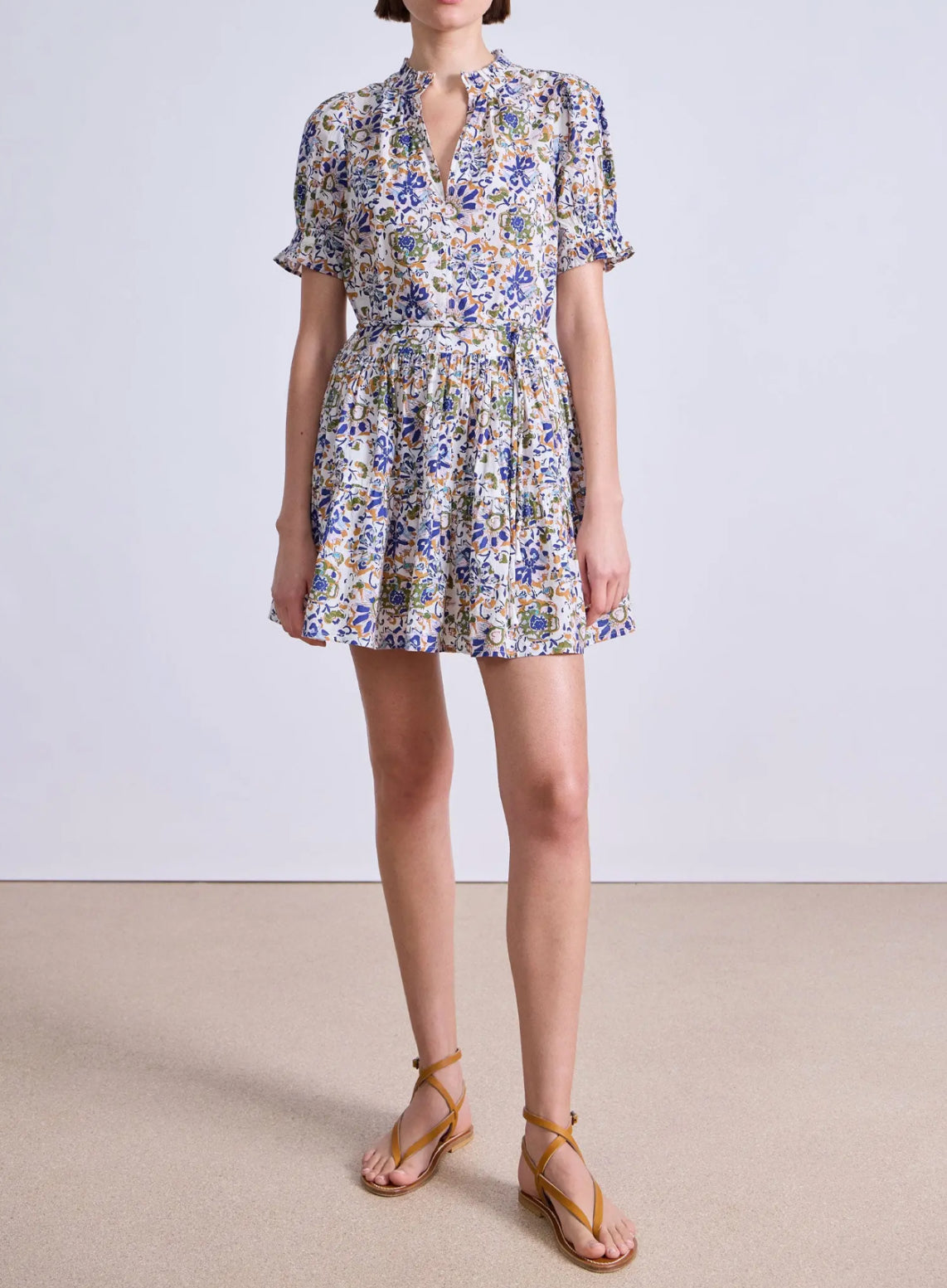 Apiece Apart Las Almas Dress - Batik Floral Cream