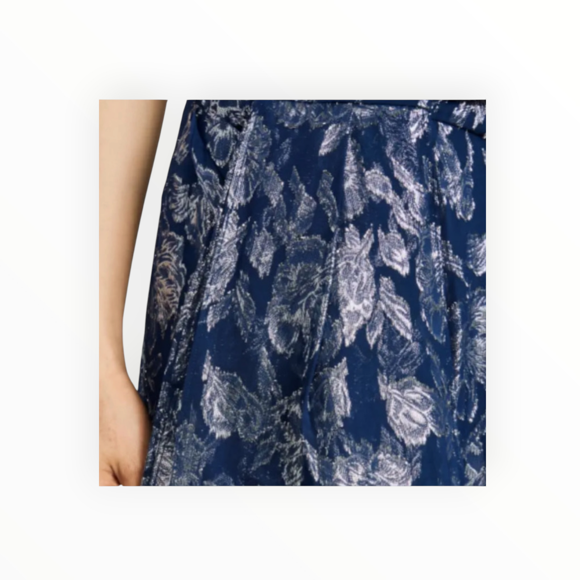 Shoshanna Midnight Camille Dress - Navy/Silver