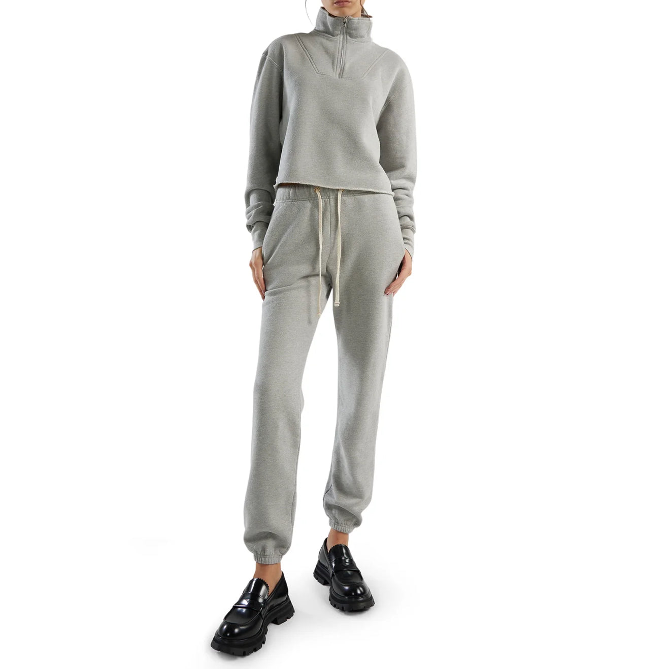 Les Tien Dylan Classic Sweatpant - Heather Grey