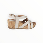 bussola Formentera Cross Straps Wedge Sandals - Ivory