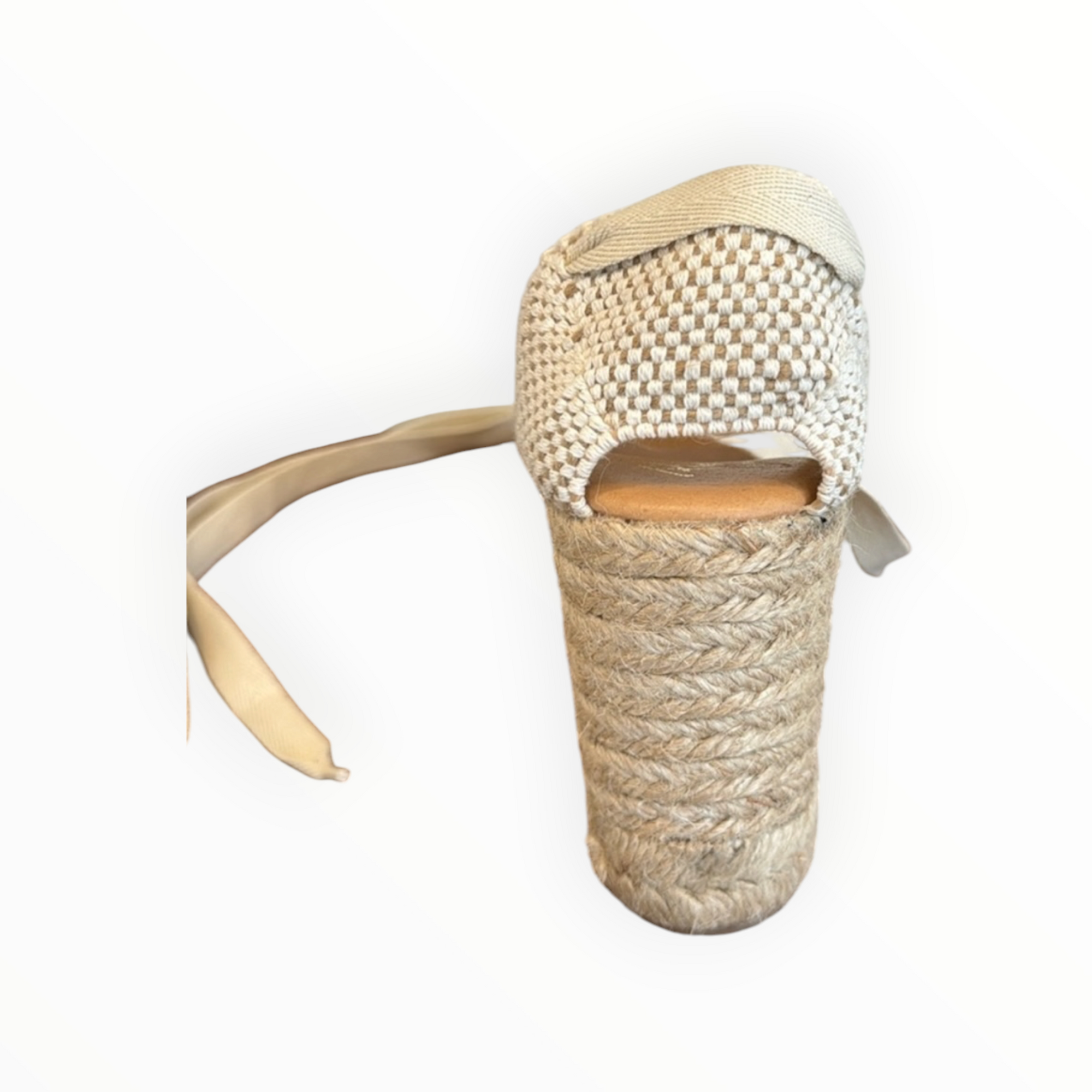 Pinaz Laser Cut Wedge Espadrille - White