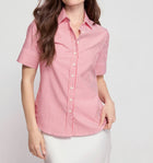 The Shirt by Rochelle Behrens The Short Sleeve Shirt - Red/White Stripe