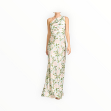 Sachin & Babi Delphine Mint Green Floral One Shoulder A-Line Gown - Celadon Sweetbriar