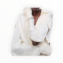 SIMKHAI Yanna Open Sleeve Shirt - Natural White
