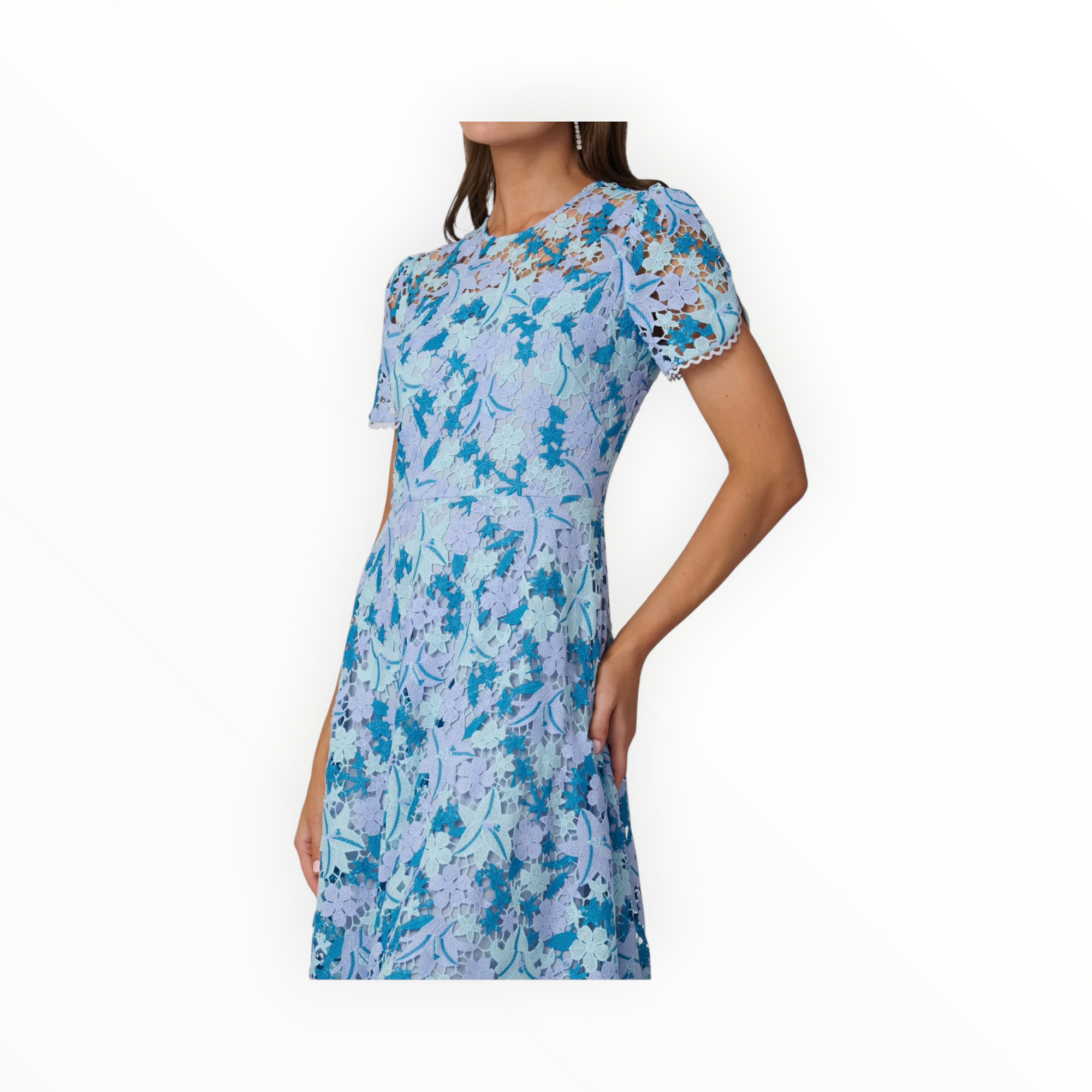 Shoshanna Midnight Preston Dress - Light Blue/Periwinkle/Slate