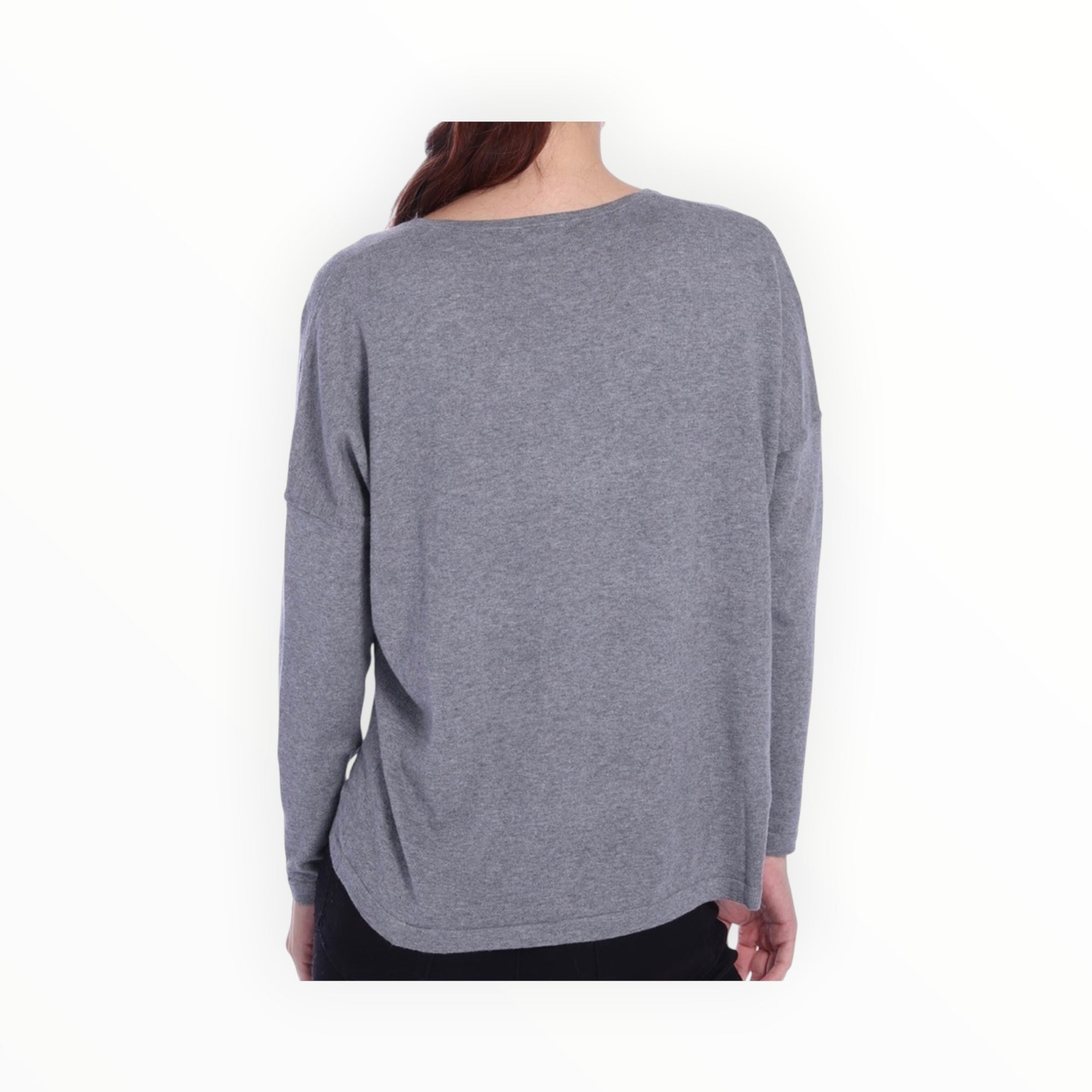Minnie Rose V Neck Pullover - Grey Shadow