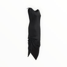 Gold Hawk Silvia Ruched Silk Dress - Black