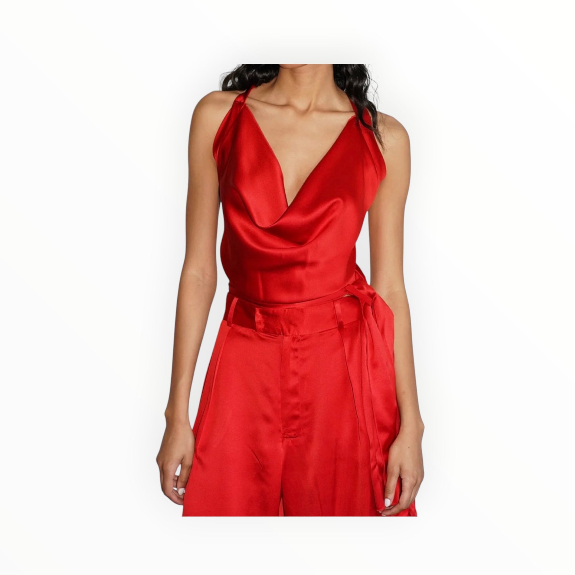 LNA Two Way Wrap Top - Red