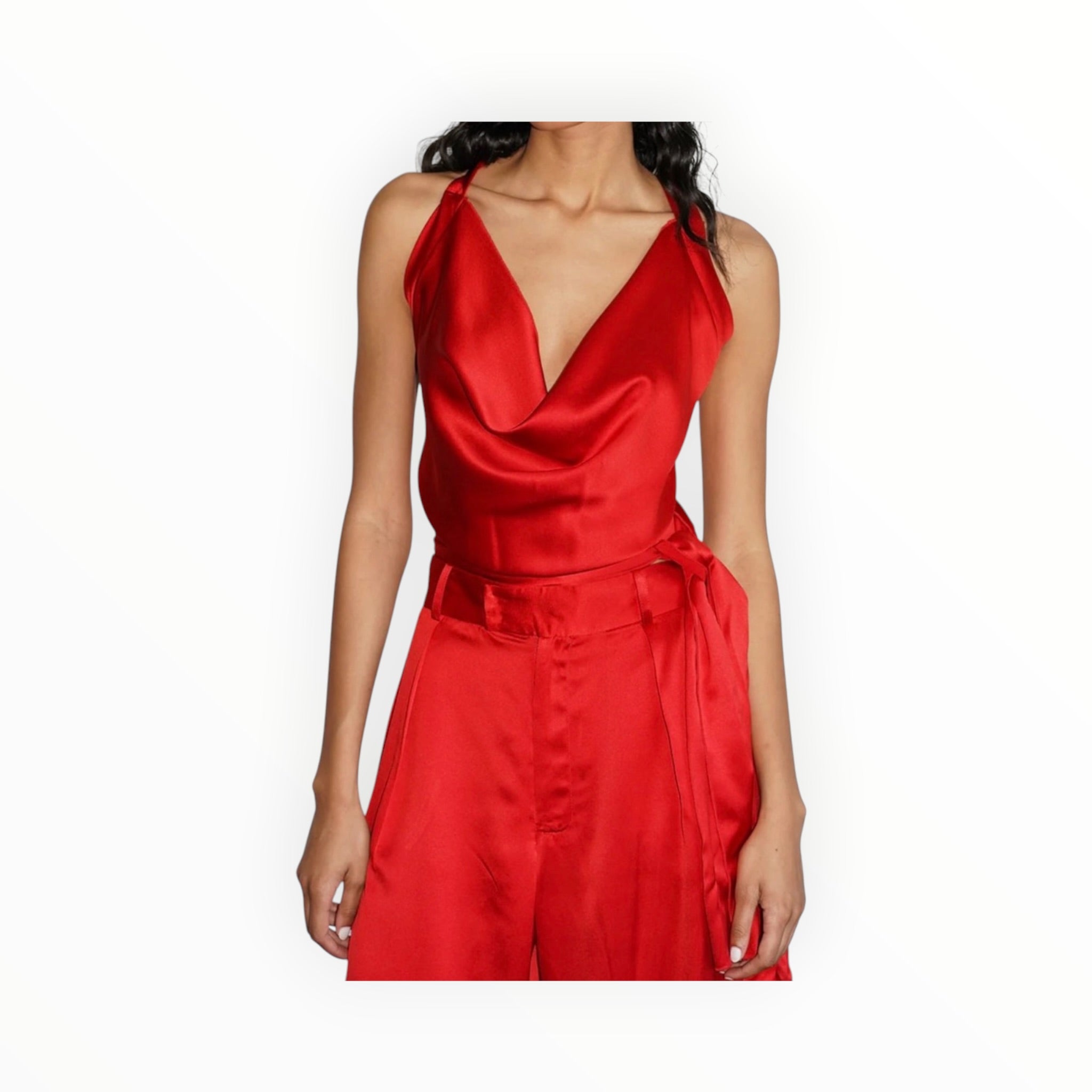 LNA Two Way Wrap Top - Red
