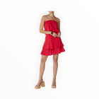 bobi Short Ruffle Skirt - Chili
