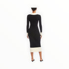 Fifteen Twenty Belle Ribbed Polo Dress - Black/Cream