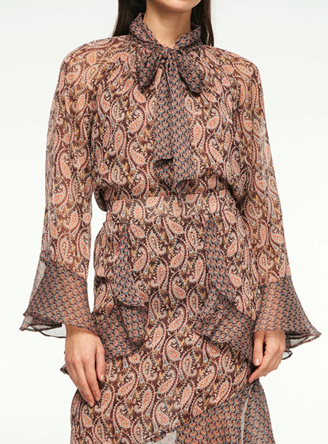 MISA Maris Top - Brown Paisley Mix