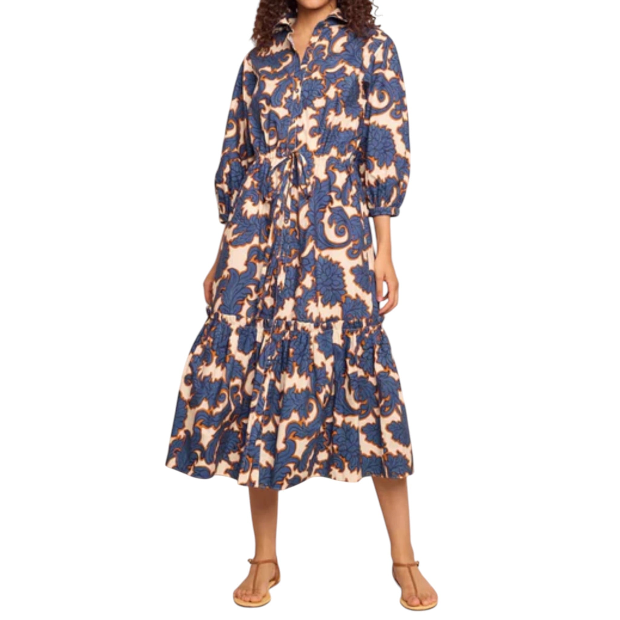Cara Cara Hutton Dress - Mystic Floral Blue