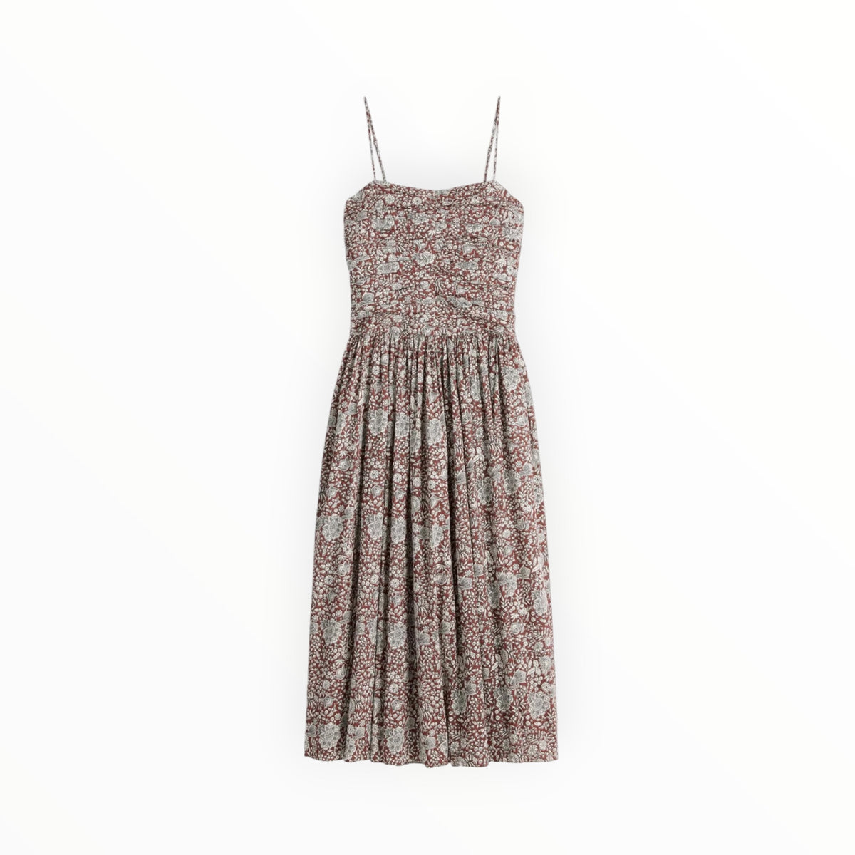 Apiece Apart Jana Ruched Bodice Maxi - Clay Floral