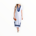 Sail To Sable Short Sleeve Classic Tunic - White/Navy
