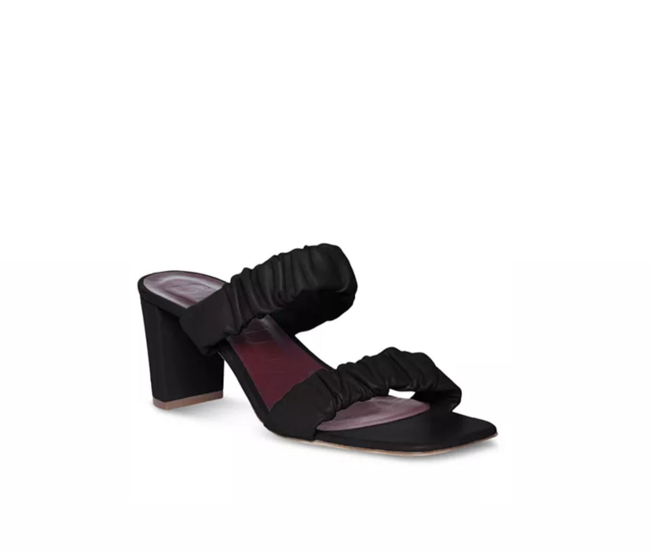 STAUD Frankie Ruched Sandal - Black