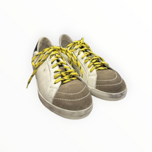 Primabase Suede Low Top Sneaker W/Yellow Laces - White