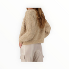 Amanda Maria Chenille Knit Sweater - Beige