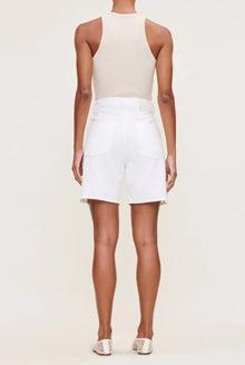 DL1961 Taylor Aura Drawstring Shorts - White Drawcord