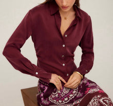 Fifteen Twenty Tawnie Side-Pleat Shirt - Wine