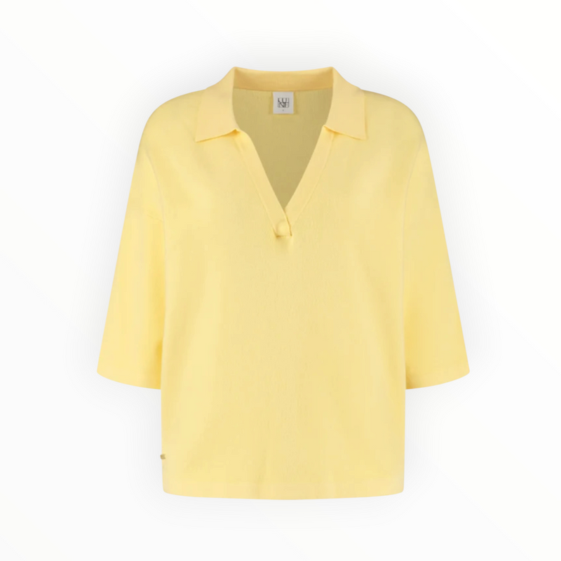 Lune Active Olly V Neck Top - Vanilla