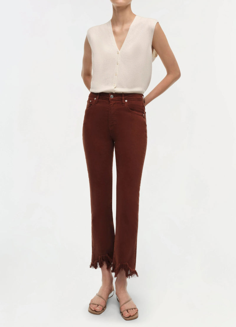 SIMKHAI River Crop Jeans - Anise