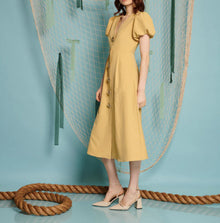 Sister Jane Sandy Swirl Midi Dress - Pale Yellow