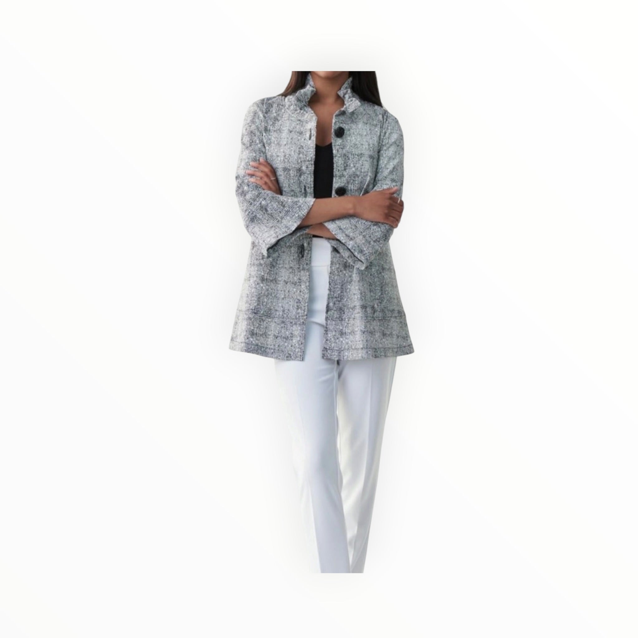 Joseph Ribkoff Graphic Print Blazer - Black/White