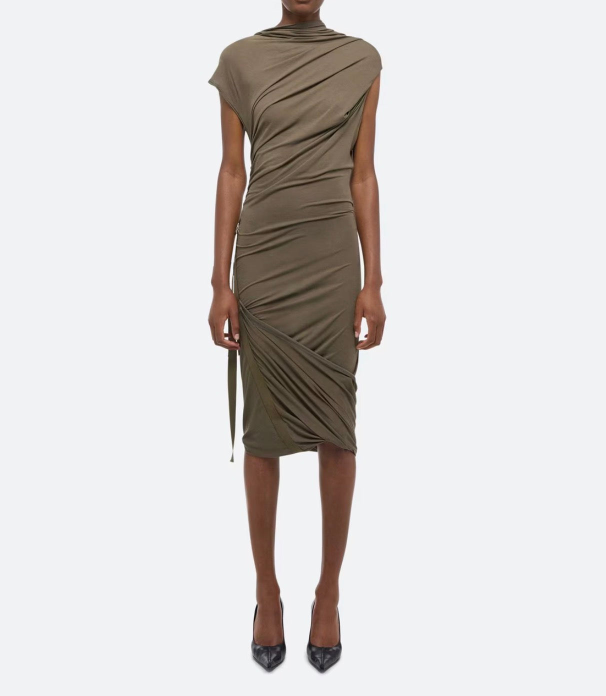 Helmut Lang Sleeveless Wind Dress - Olive